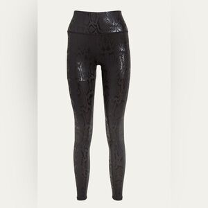 Terez Obsidian Snakeskin Foil UpLift Leggings